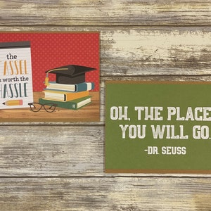 Graduation Cards, Congratulations Card Graduation, Good Luck Cards, You Did It Card, Note Card Set with Envelopes, Graduation Card Cute