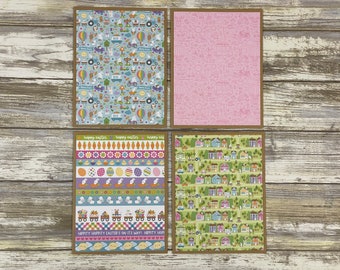 Handmade Easter Cards, Spring Kraft Paper Stationery Set