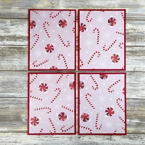 Christmas Greeting Cards, Cute Christmas Cards, Christmas Cards Set, Christmas Note Cards, Christmas Cards for Kids, Candy Cane Cards