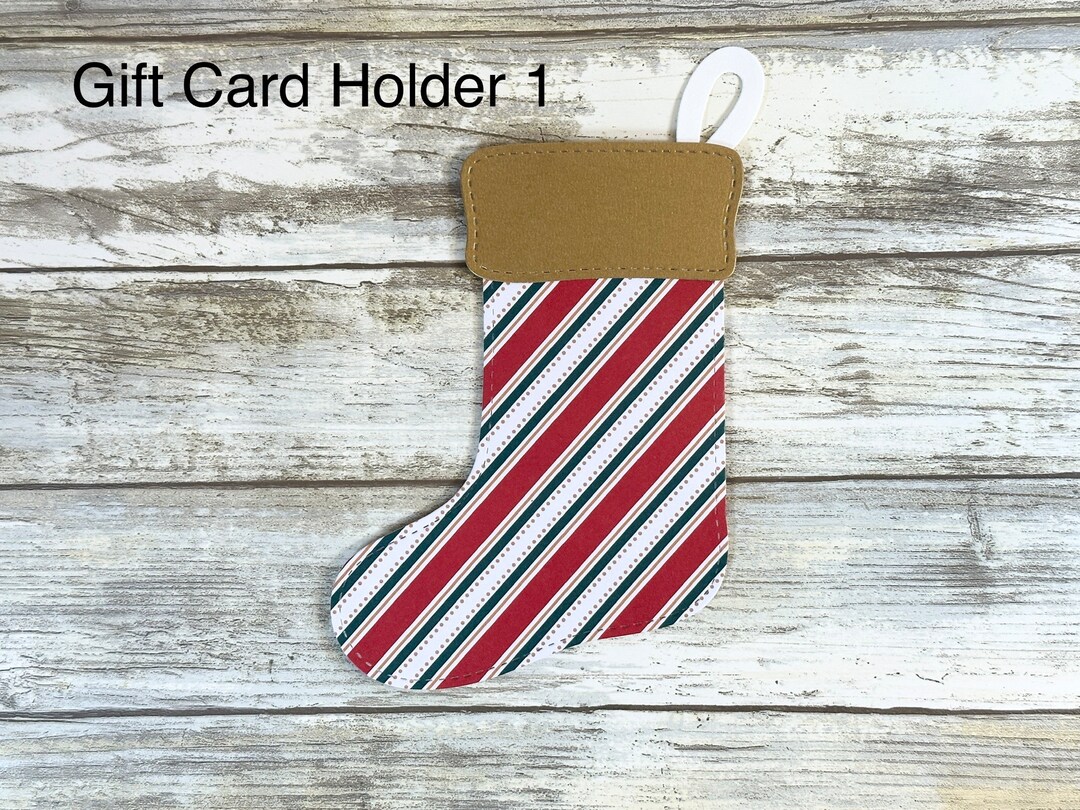Christmas Stocking Gift Card Holder: Shimmer Cardstock - Etsy