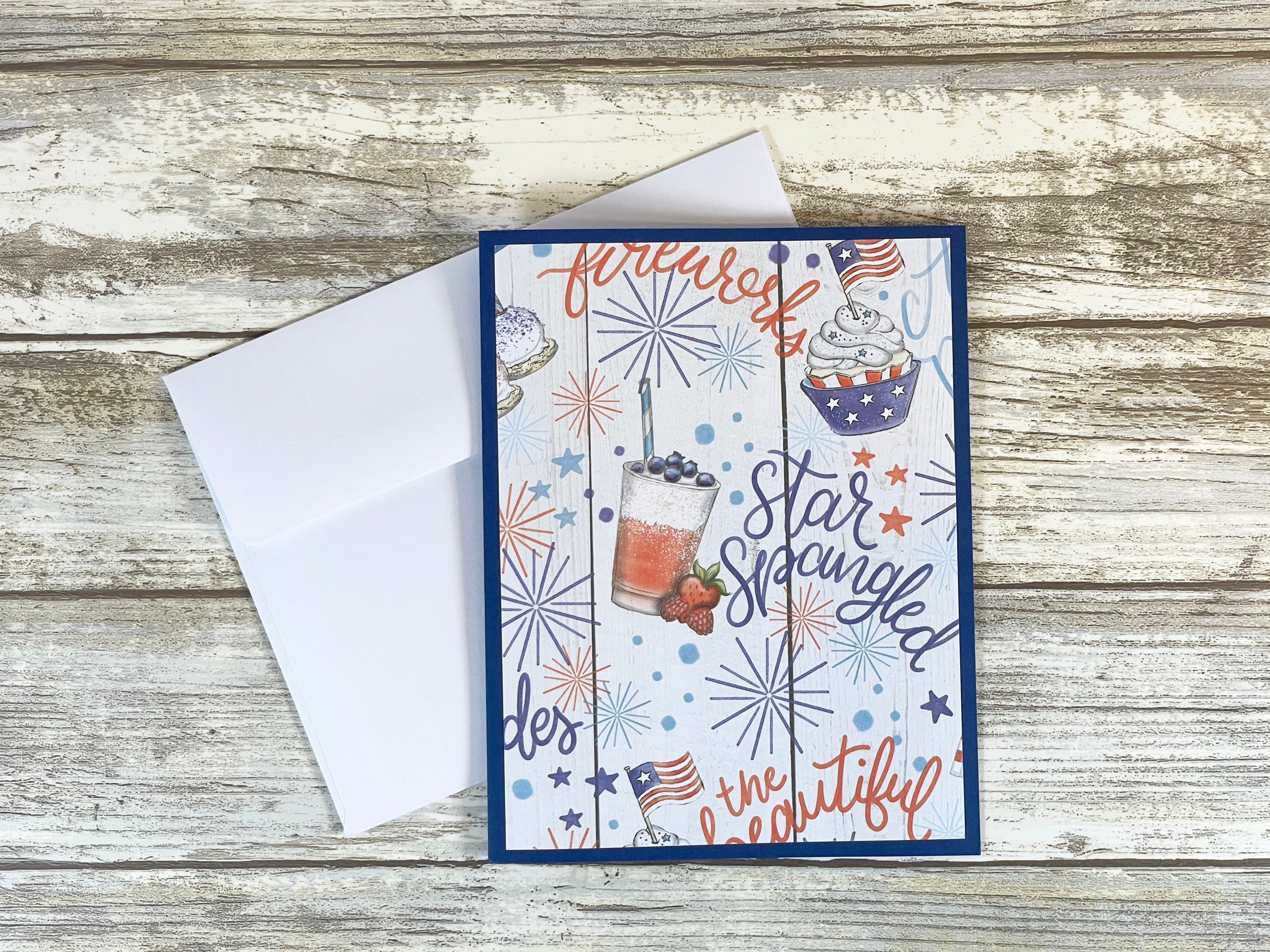 Handmade Patriotic Note Cards: 4th of July, Independence Day - Etsy