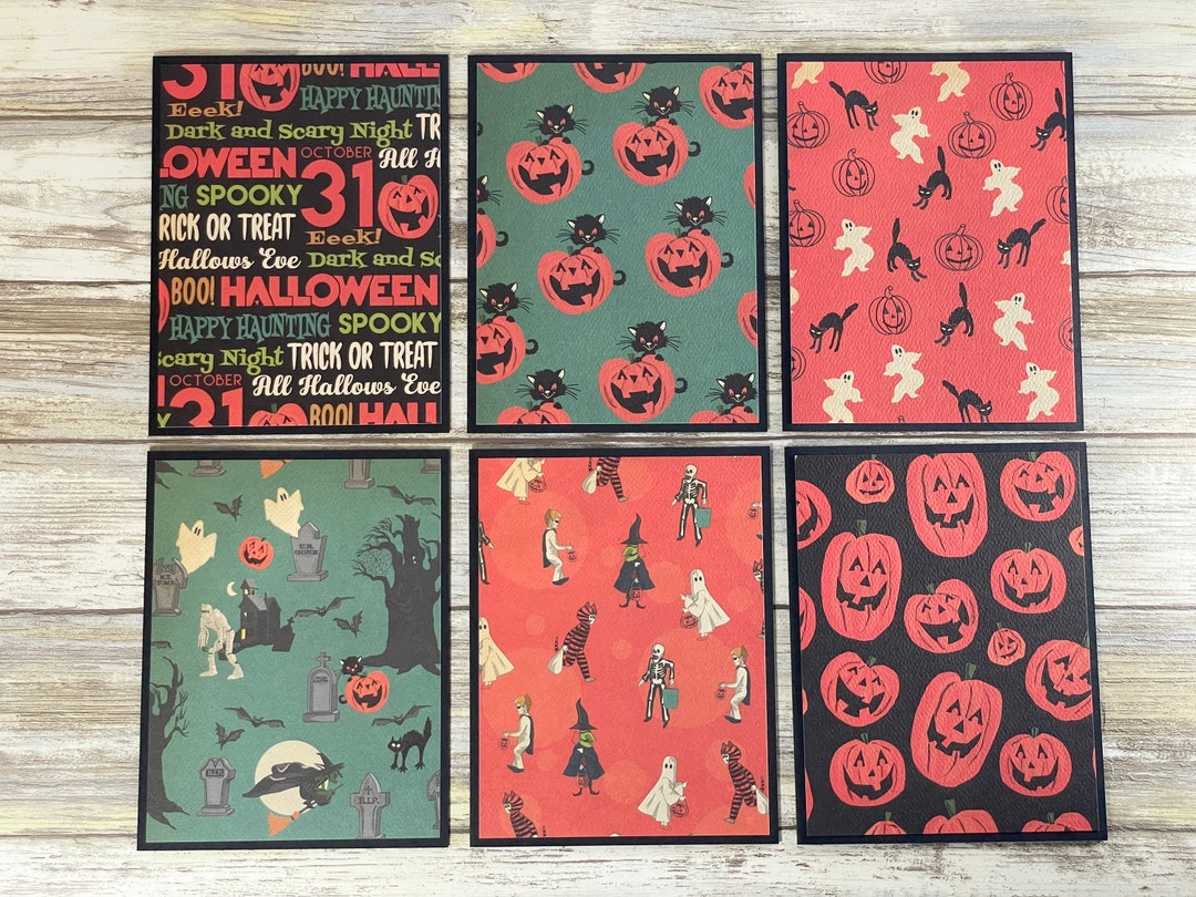 Handmade Halloween Note Cards: Spooky Pumpkin Greeting Cards - Etsy