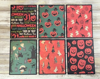Handmade Halloween Note Cards: Spooky Pumpkin Greeting Cards