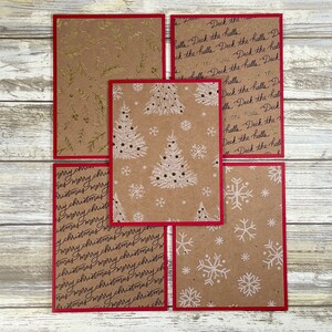 Christmas Greeting Cards, Christmas Cards Set, Christmas Note Cards, Winter Note Cards, Foil Christmas Cards, Cute Christmas Cards