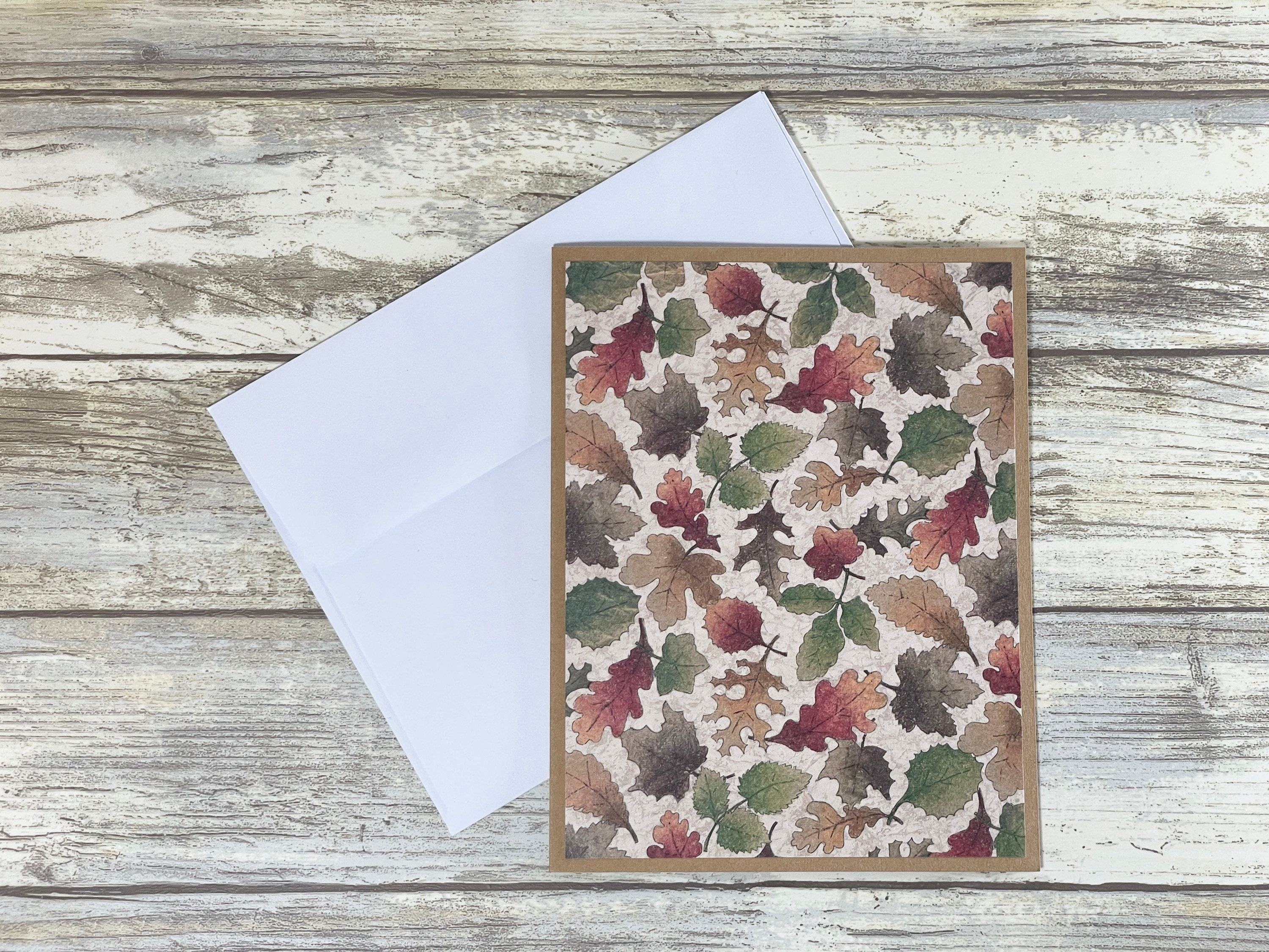 Handmade Fall Note Cards: Pumpkin & Leaf Designs (set of 6) - Etsy