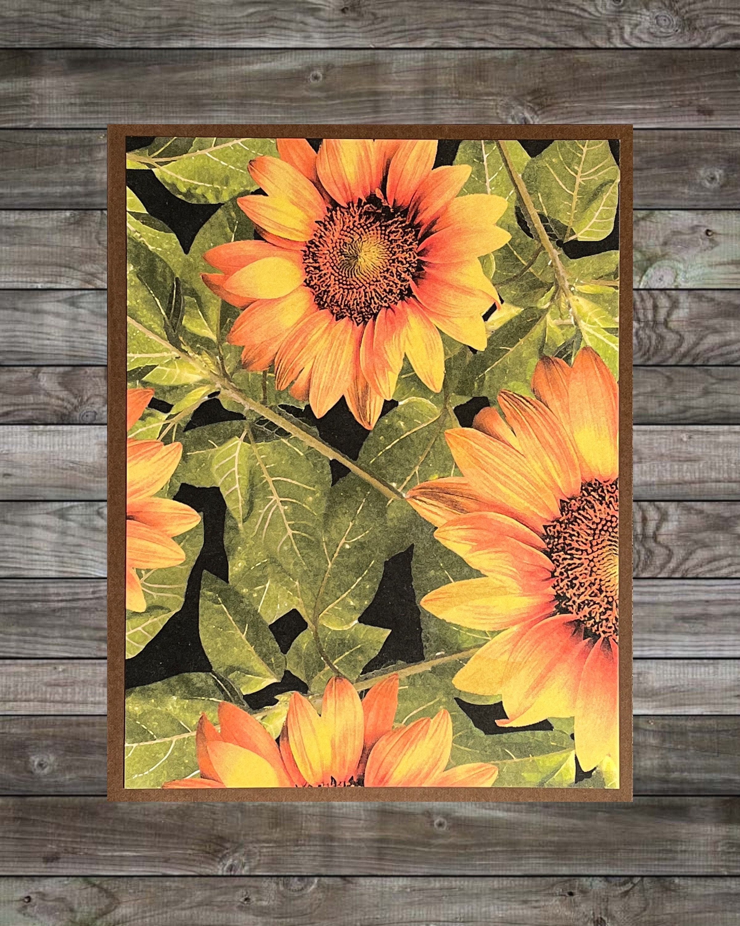 Handmade Sunflower Note Cards With Envelopes - Set of 6 - Etsy