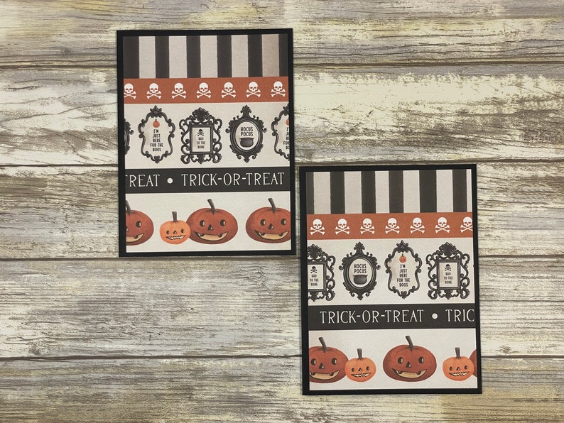 Halloween Greeting Cards Halloween Note Cards Fall Note Etsy
