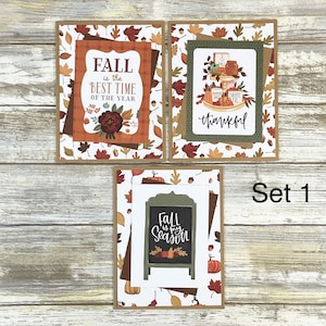 Fall Note Cards, Autumn Greeting Cards, Fall Greeting Cards, Thanksgiving Note Cards, Thanksgiving Cards, Happy Fall Card
