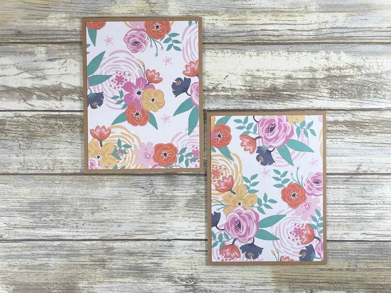 Handmade Floral Note Cards With Envelopes - Set of 6 - Etsy