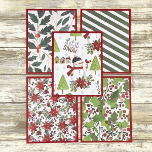 Christmas Greeting Cards, Christmas Cards Set, Christmas Note Cards, Winter Note Cards, Handmade Christmas Cards, Cute Christmas Cards