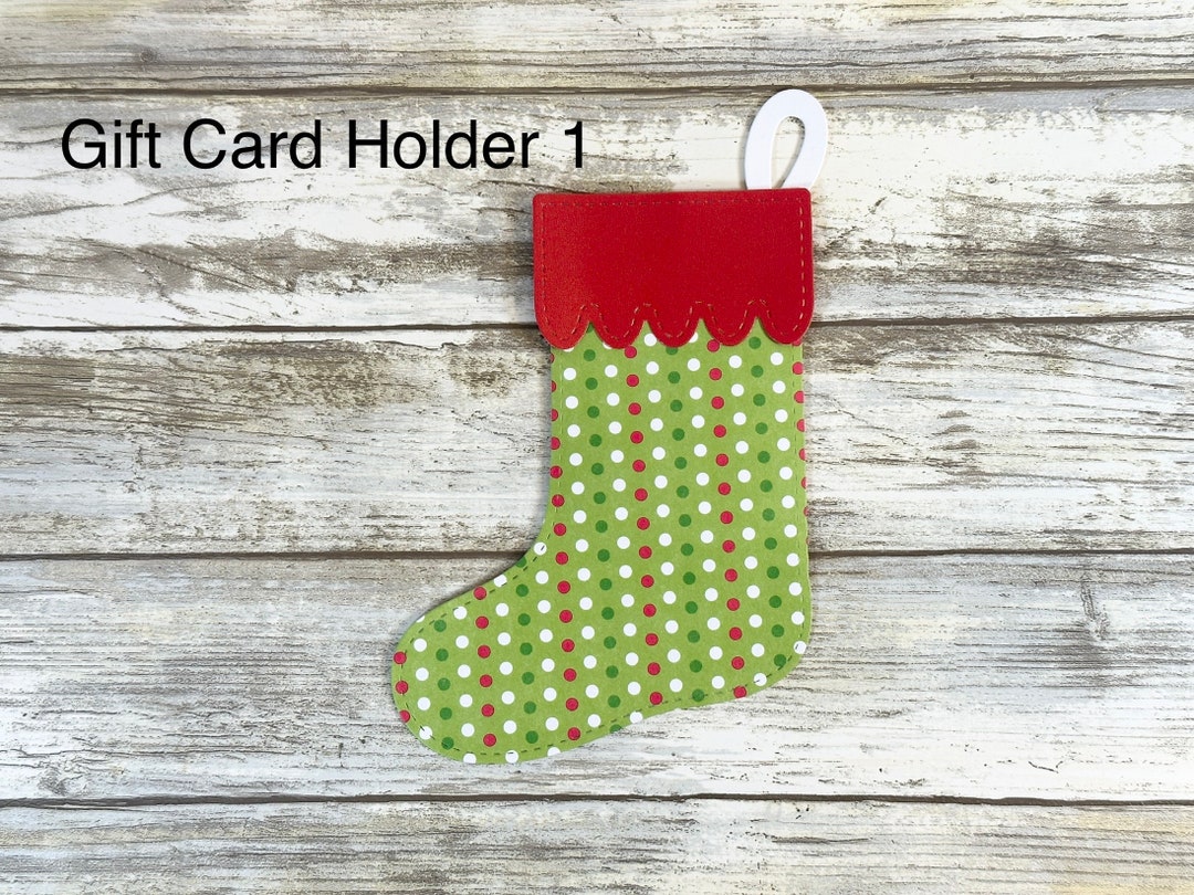 Christmas Stocking Gift Card Holder: Shimmer Cardstock, Scrapbook Paper ...