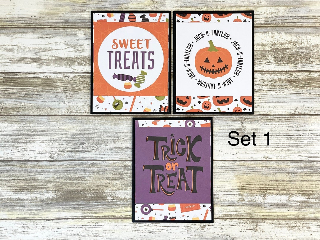 Handmade Halloween Note Cards: Spooky Trick or Treat, Pumpkin Card - Etsy