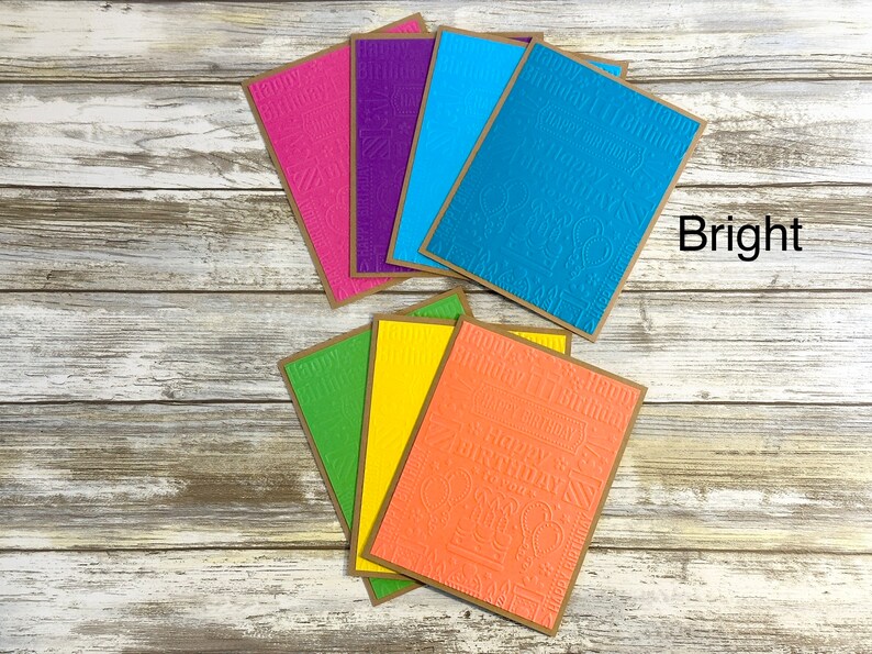Embossed Foil Birthday Cards: Handmade Greeting Card Set - Etsy