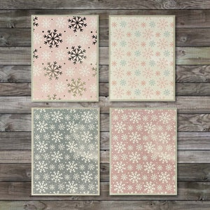 Christmas Greeting Cards, Christmas Cards Set, Christmas Note Cards, Winter Note Cards, Snowflake Cards, Snow Cards, New Years Cards