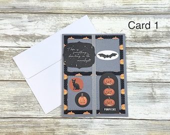 Handmade Halloween Greeting Card: Witch, Spooky Haunted House