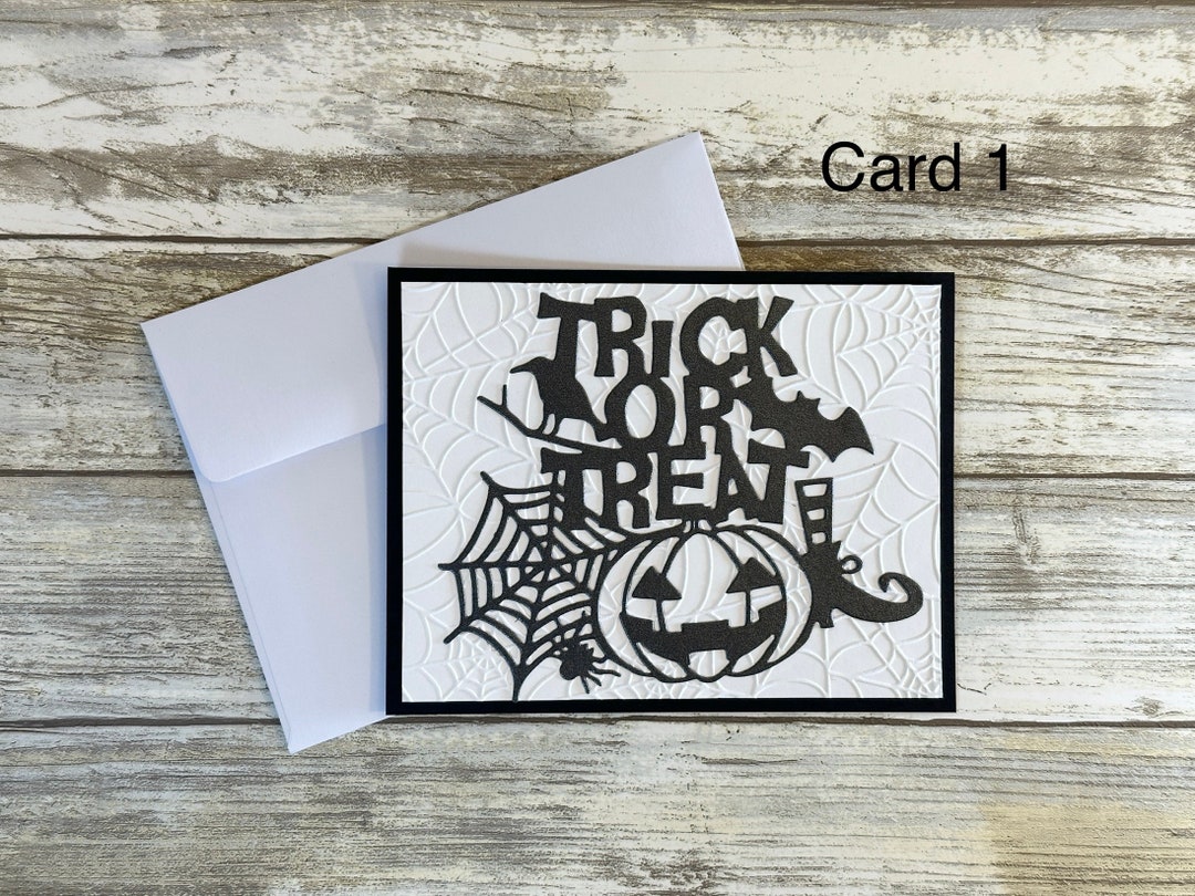 Halloween Greeting Cards Halloween Note Cards Fall Greeting Etsy