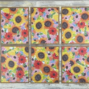 Sunflower Cards, Flower Note Cards, Floral Cards, Note Cards with Envelopes, Nature Note Cards, Summer Note Cards, Fall Note Cards