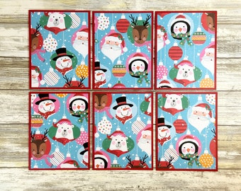 Christmas Greeting Cards, Christmas Cards Set, Christmas Note Cards, Cute Christmas Cards, Christmas Cards for Kids, Winter Note Cards