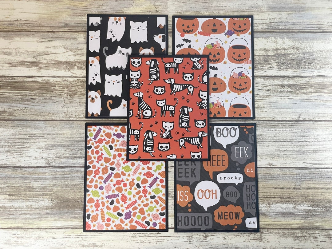 Handmade Halloween Note Cards: Spooky Fall Greeting Cards - Etsy