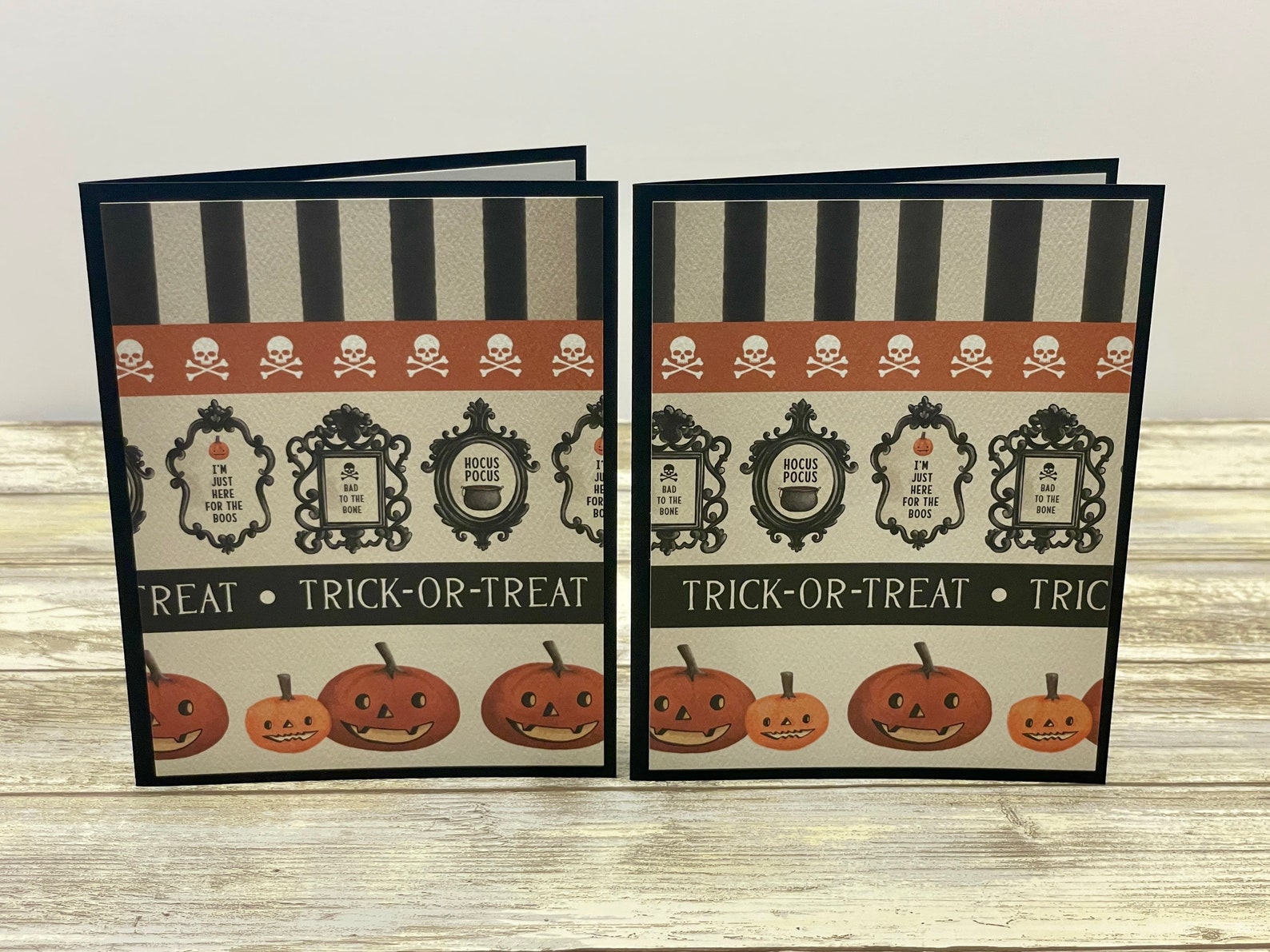 Halloween Greeting Cards Halloween Note Cards Fall Note Etsy