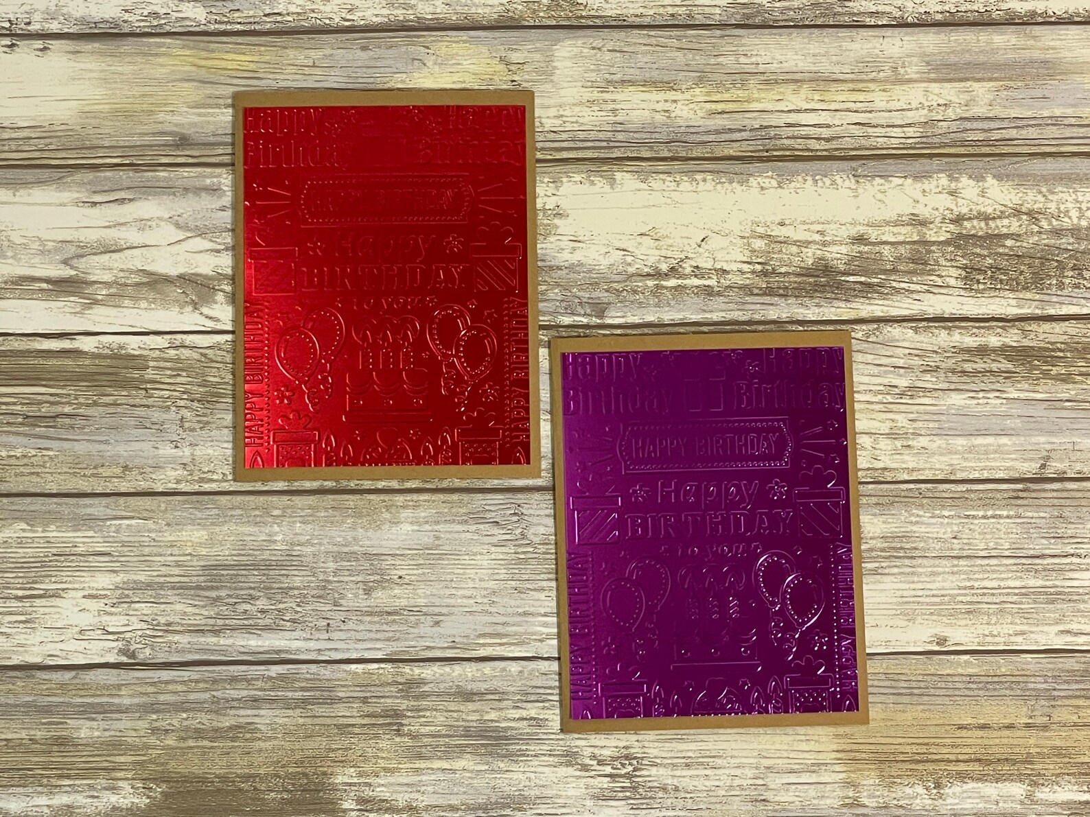 Embossed Birthday Cards Birthday Cards Set Foil Birthday Etsy