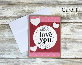 Handmade Valentine's Day Card: Love You, Anniversary Card