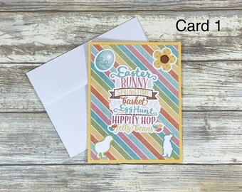 Happy Easter Card, Easter Card for Kids, Easter Note Card, Easter Bunny Card, Easter Egg Card, Spring Note Card, Cute Easter Card