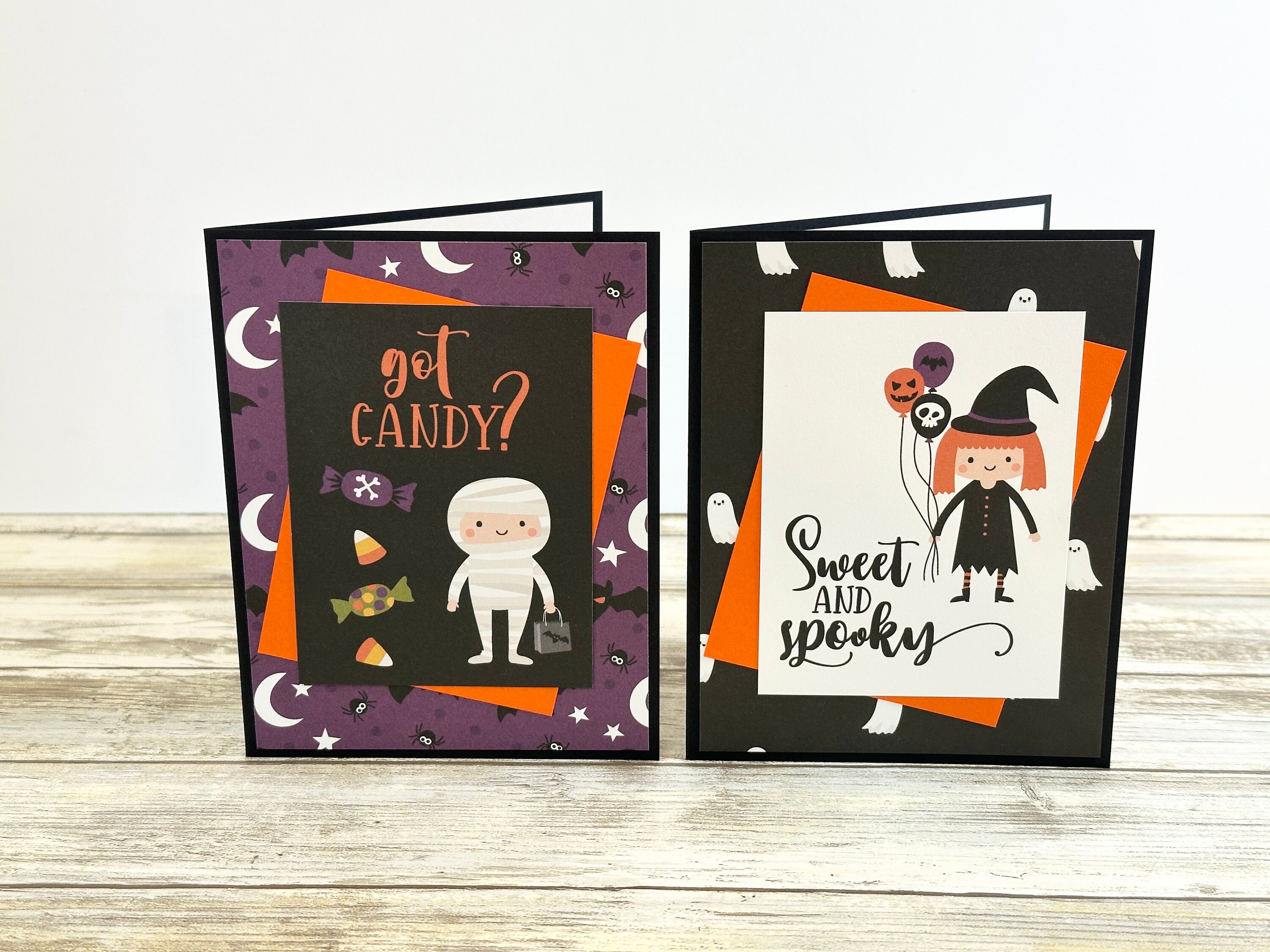 Handmade Halloween Greeting Cards: Spooky Kids Note Cards - Etsy