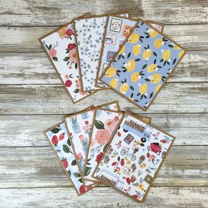 Summer Note Cards, Summer Cards, Lemon Card, Spring Cards, Floral Note Cards, Strawberry Card, Cute Note Cards, Cottagecore Cards
