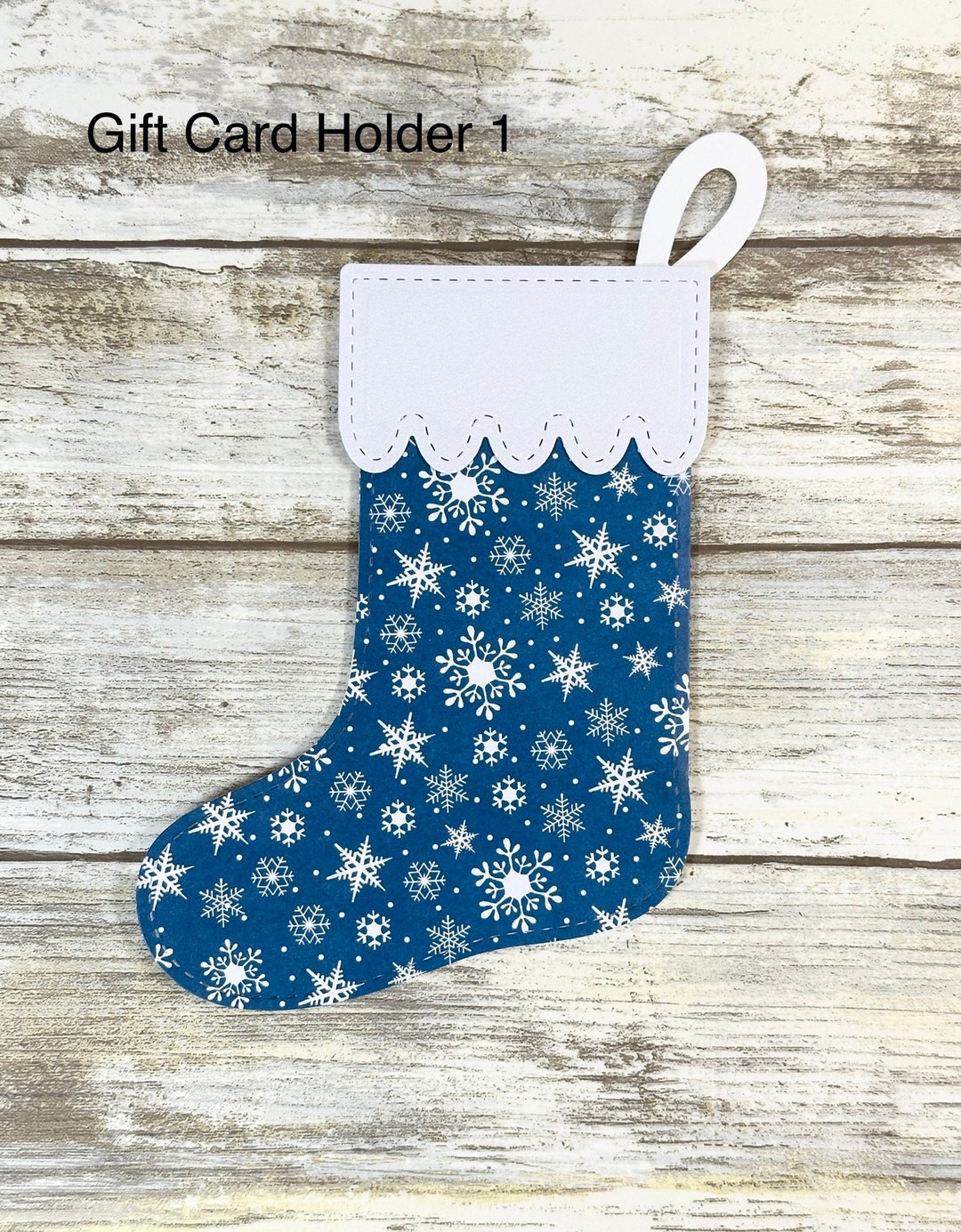Christmas Stocking Gift Card Holder, Shimmer Cardstock - Etsy