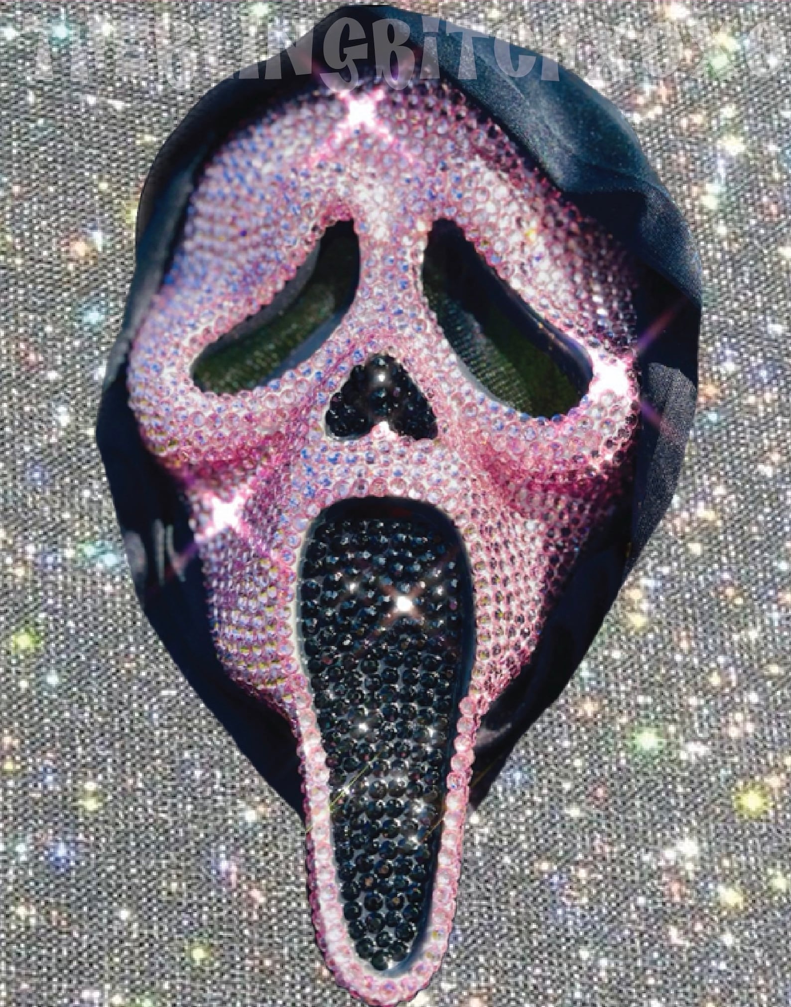 Ghostface Bling Crystal Rhinestone Scream Mask - Etsy