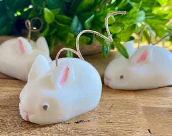 Baby Bunny Candle Set of 3, Easter Gift, Rabbit Lovers