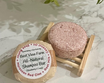 Solid Shampoo & Conditioner Bars Root and Clay plus Goat Milk All-Natural
