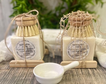 Dish Soap Block Gift Set Coconut Lemon Clean Earth