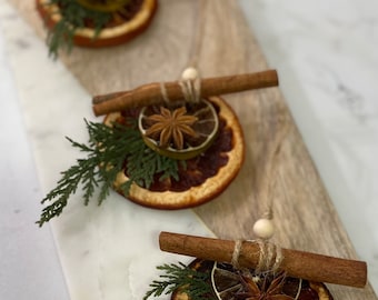 Citrus & Cinnamon Handmade Ornament Set