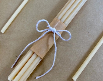 Beeswax Celebration Candles: Slim Taper Birthday Candles, Bundle of 10