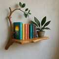Book Shelf – Driftwood Branch Floating Bookshelf, Wall Mount Bookcase, Handmade Wooden Shelf, Rustic Wall Decor product logo