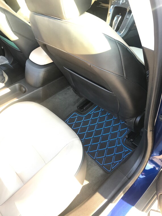 Navy Indigo Blue Rubber Floor Mats for Car Custom Car Floor Mats