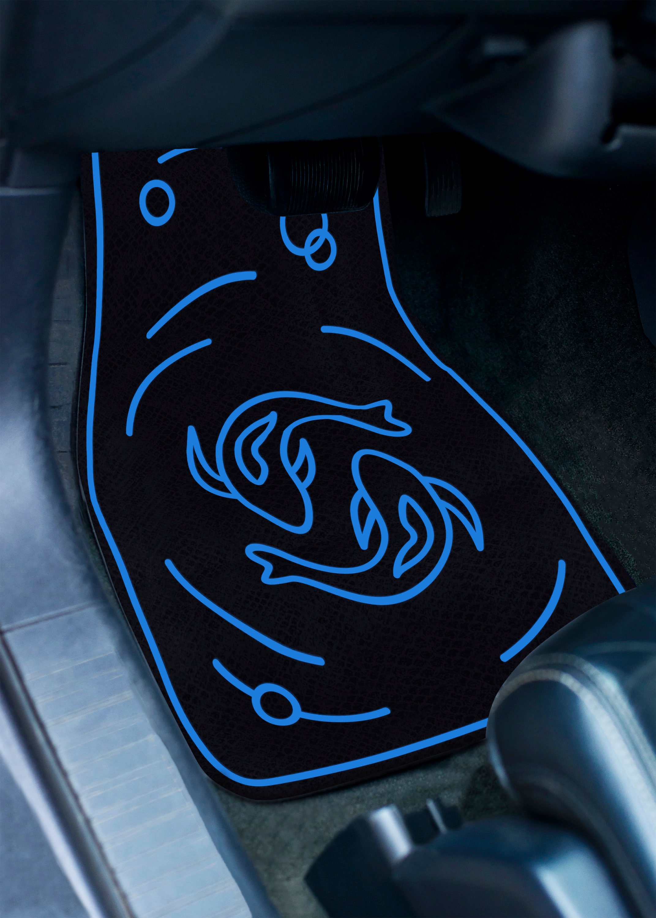 Koi Fish Car Mats Japandi Dark Car Mats Set With Japanese Etsy