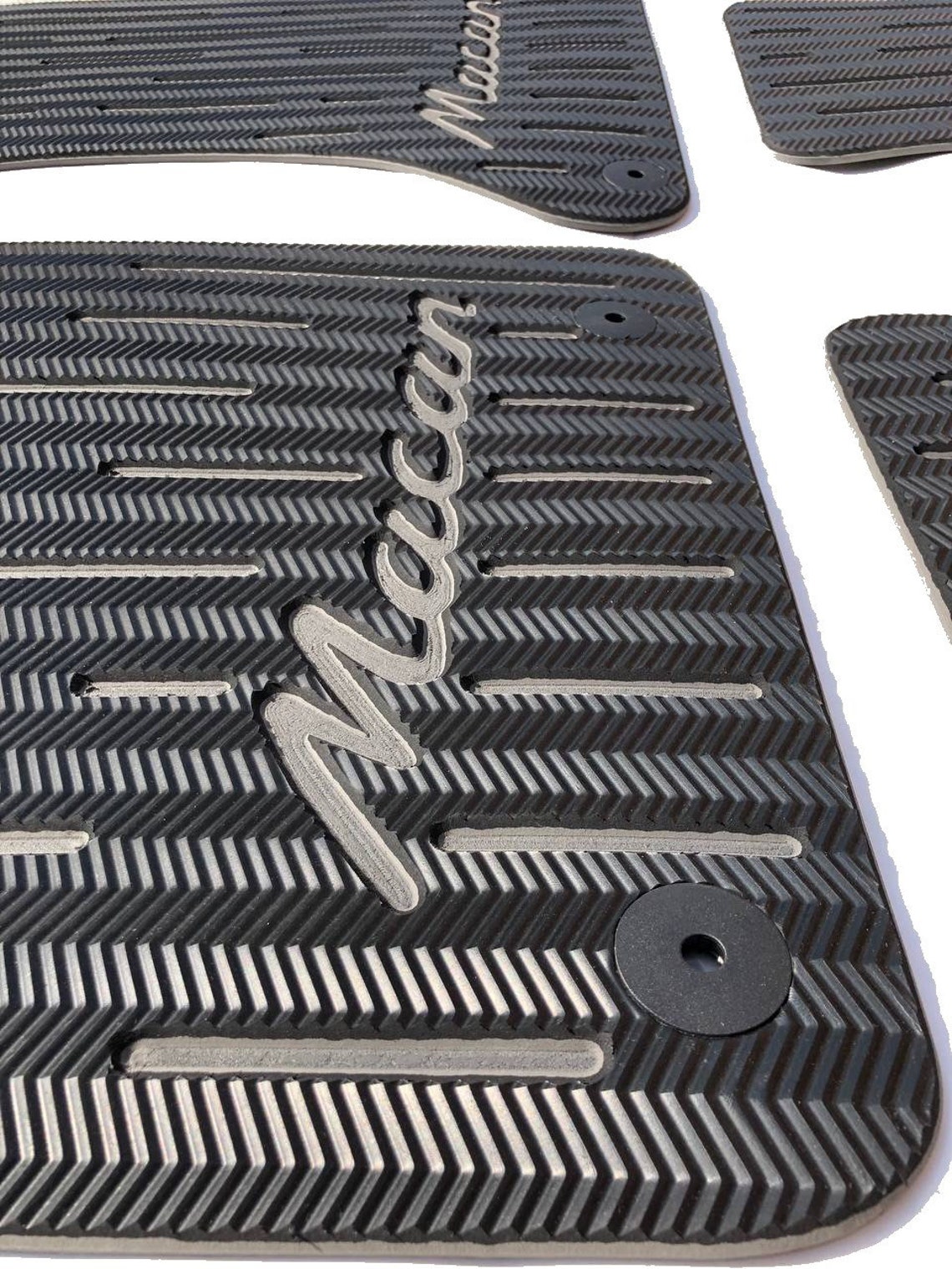 Custom Car Floor Mats Porsche Macan black/grey Etsy