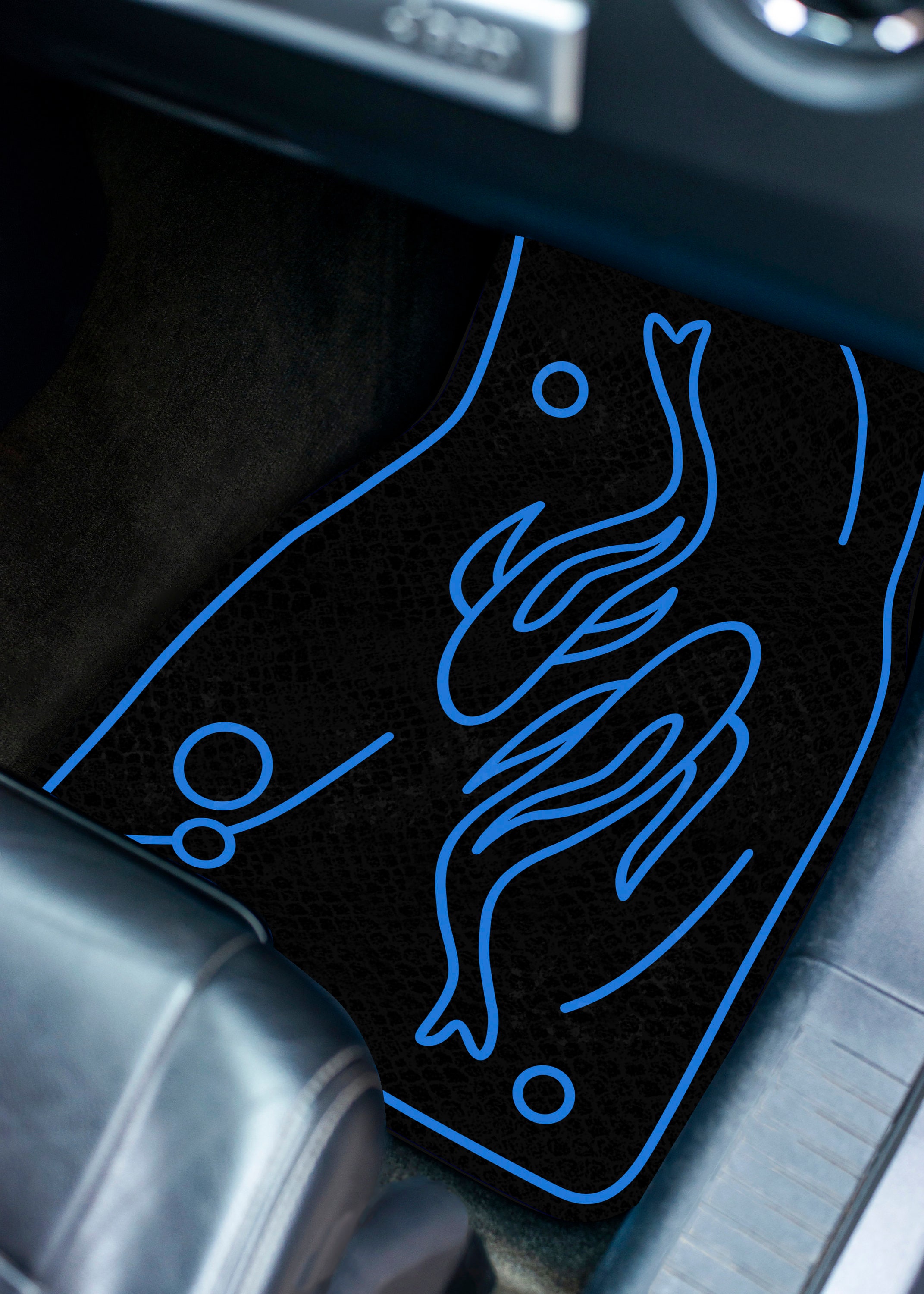 Koi Fish Car Mats Japandi Dark Car Mats Set With Japanese Etsy