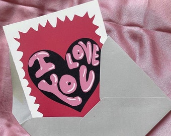 Tarjeta de San Valentín "TE AMO"