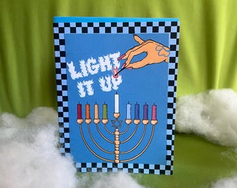 LIGHT IT UP Menorah Hanukkah Card
