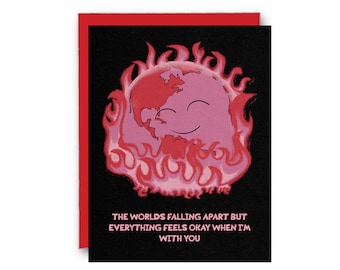 Tarjeta de San Valentín con un cálido abrazo
