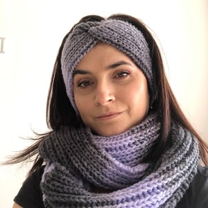 Twisted knitted handmade headband
