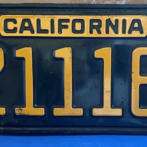 1942 California License Plate