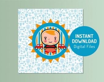 OLLIPOPPIES Hello Joa - Digital Download - Printable - Kids Wall Art - Nursery Playroom - Kids Posters