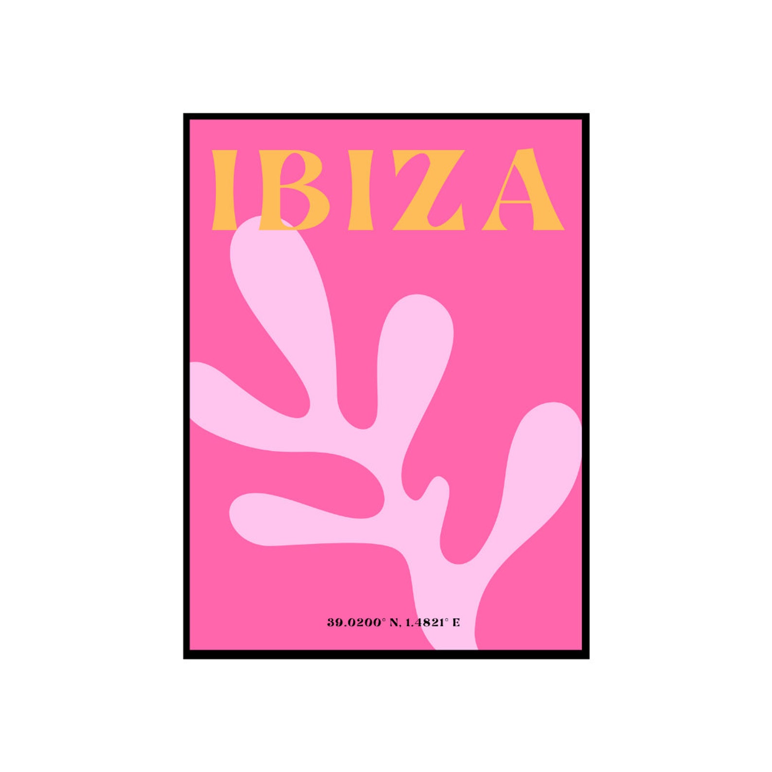 Pink Print Set / Tropical Print / Boho Prints / Abstract Etsy