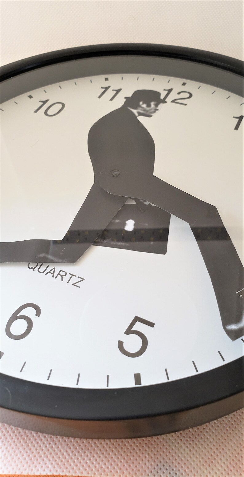 Wall clock black and white funny Ministry of Silly Walks Silly Etsy