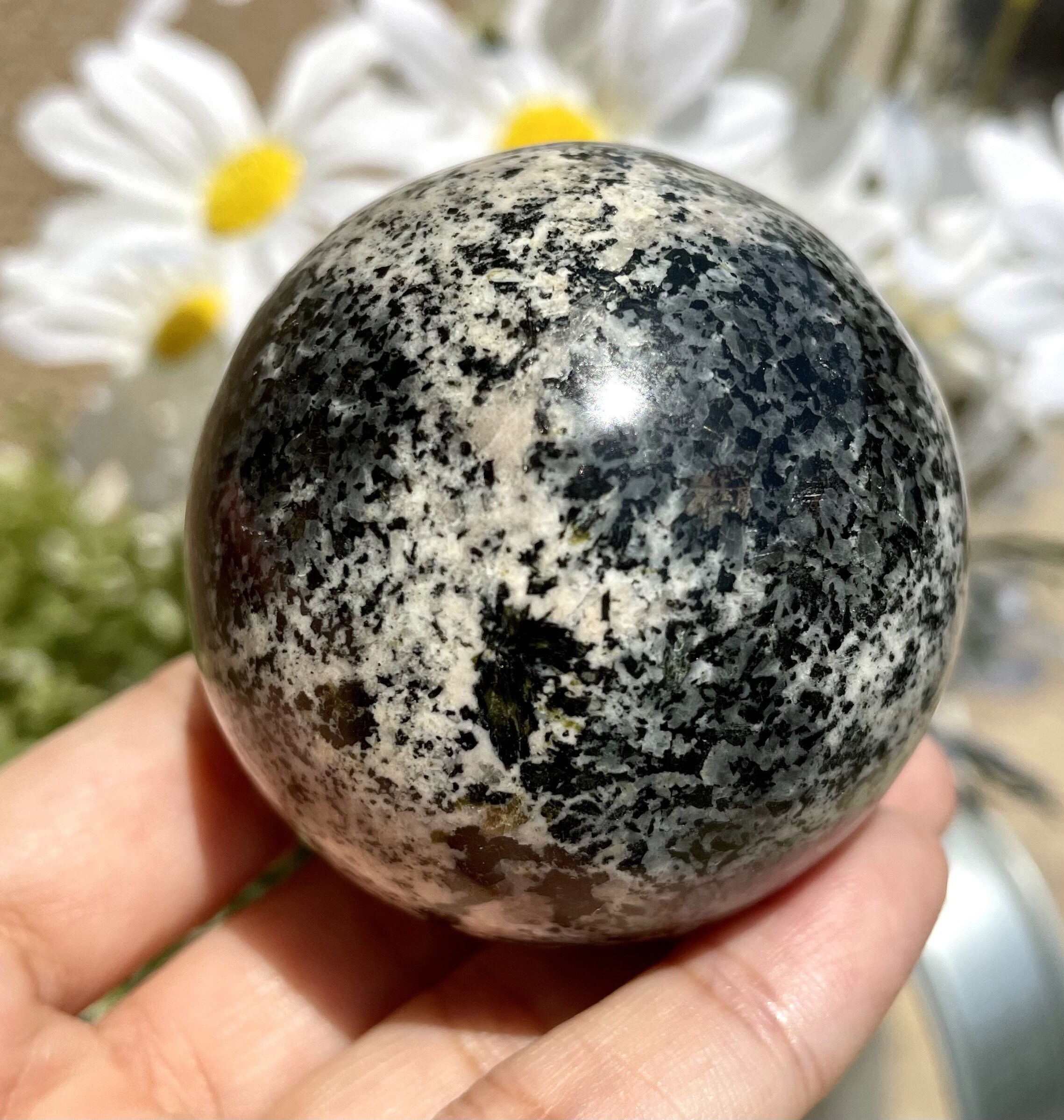 Natural Polished Diorite Orbiculare Jasper Sphere Ball | Etsy